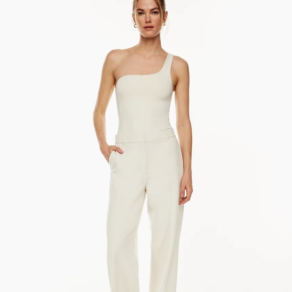 Aritzia TNA one shoulder strap bodysuit grey size small - Picture 4 of 12